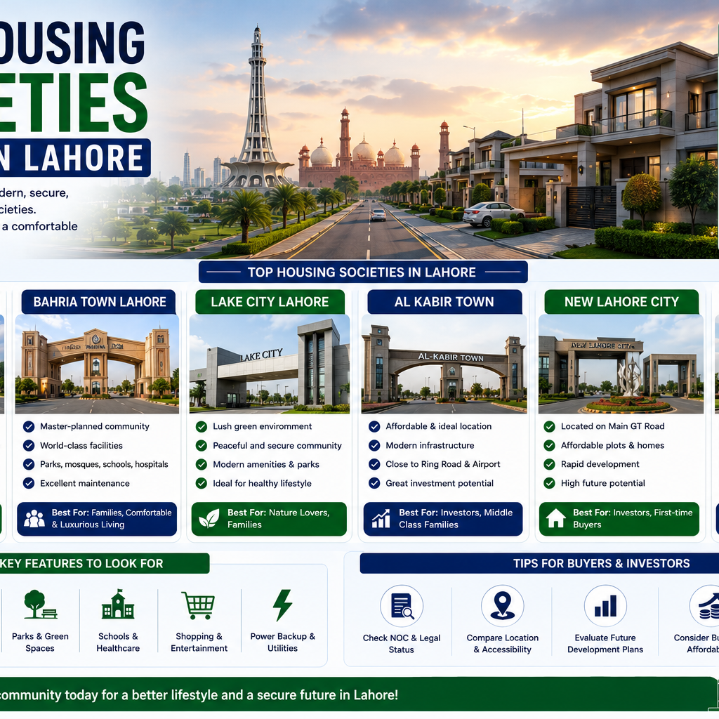 Best Housing Societies to Live In Lahore