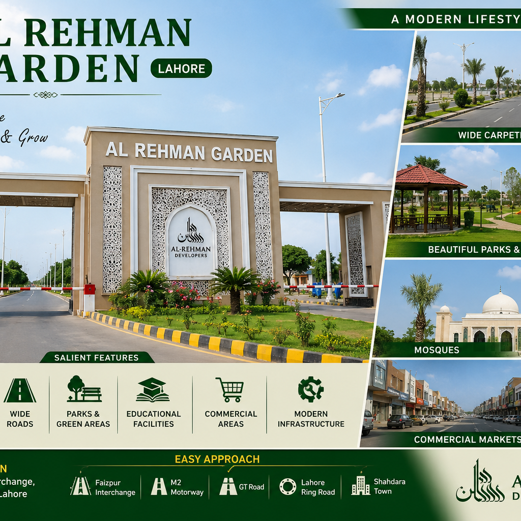 Al Rehman Garden Lahore - Complete Guide for Investors and Homebuyers