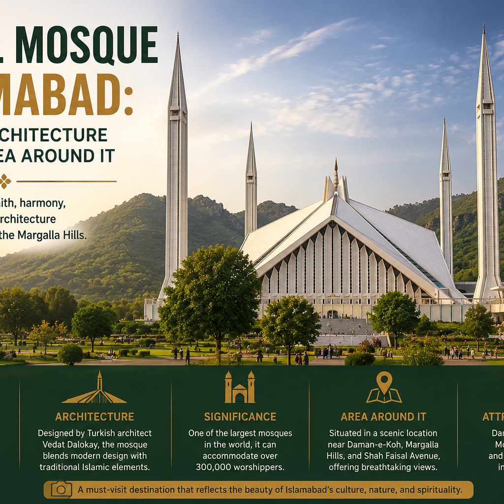 Faisal Mosque Islamabad: History, Architecture and the Area Around It