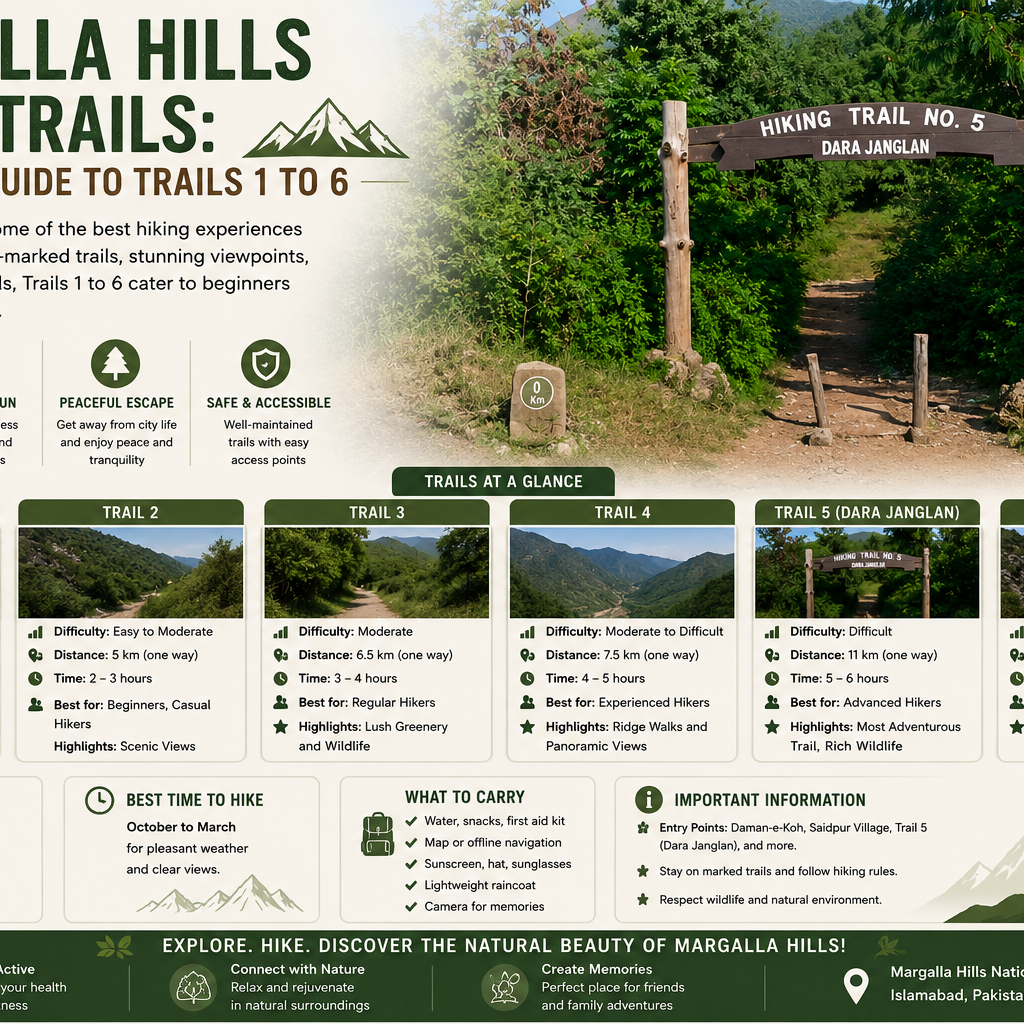 Margalla Hills Hiking Trails: A Complete Guide to Trails 1 to 6