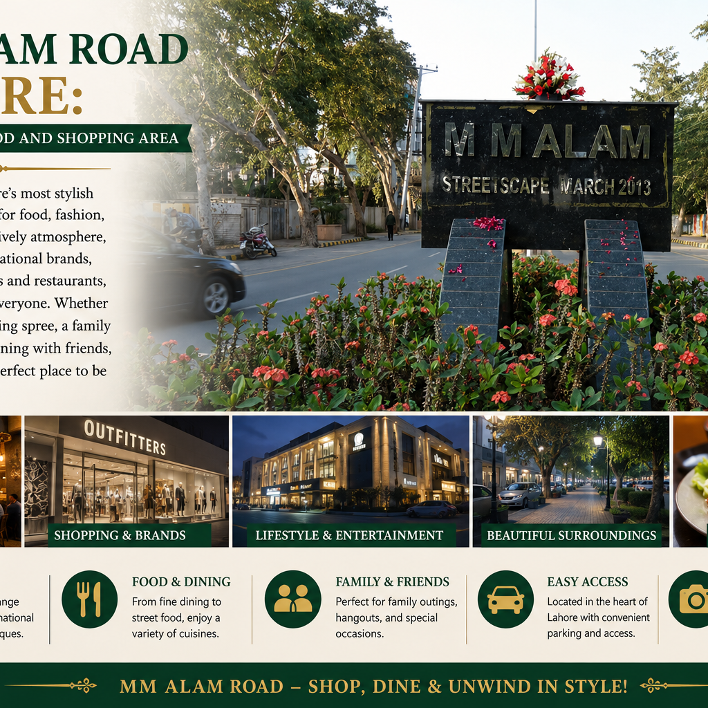 MM Alam Road Lahore: Guide to the Food and Shopping Area